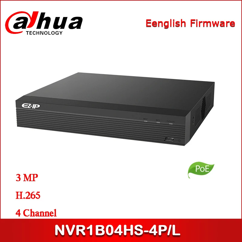 Dahua EZ-IP POE NVR NVR1B04HS-4P/L 4-канальный компактный 1U H.265 4PoE Сетевой видеорегистратор |