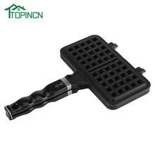 TOPINCN 1 шт., антипригарные Вафельницы, формы для выпечки прямоугольной формы, форма для выпечки, инструмент для изготовления вафель, пресс-пластина, Кухонное покрытие, металлический корпус