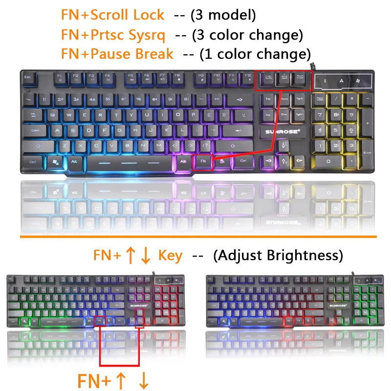 Клавиатура с подсветкой RGB водонепроницаемая механическая клавиатура игровая
