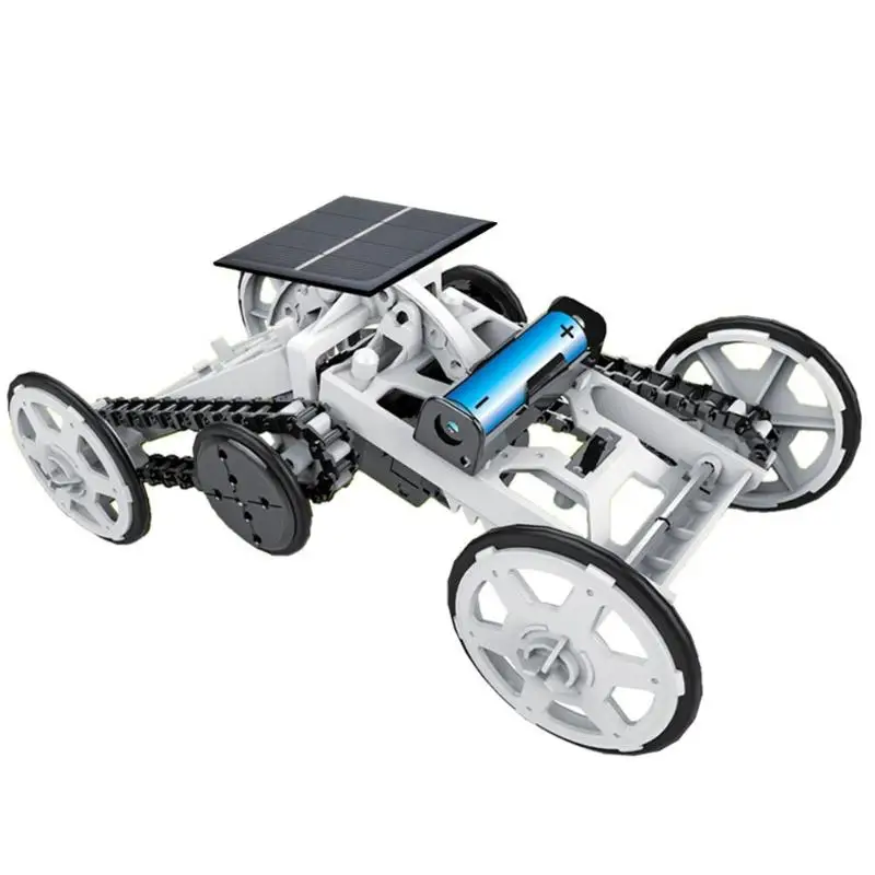 Детская Солнечная четырехколесная Автомобильная сборная игрушка, детская мини-модель для альпинизма, набор для самостоятельного строительства, учебный микроскоп, обучающая игрушка