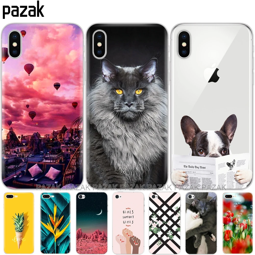 Silicone case FOR Coque iPhone 5 5S SE 6 6S 7 8 Plus X 10 Covers FOR Capa iPhone 6 Cases FOR Fund iPhone 6S Case FOR iPhone 5