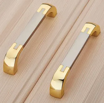

Dresser Drawer Pull Handles Knob Gold Metal Pulls / Shabby Chic Vintage Style Cabinet Handle Pull Knobs Hardware