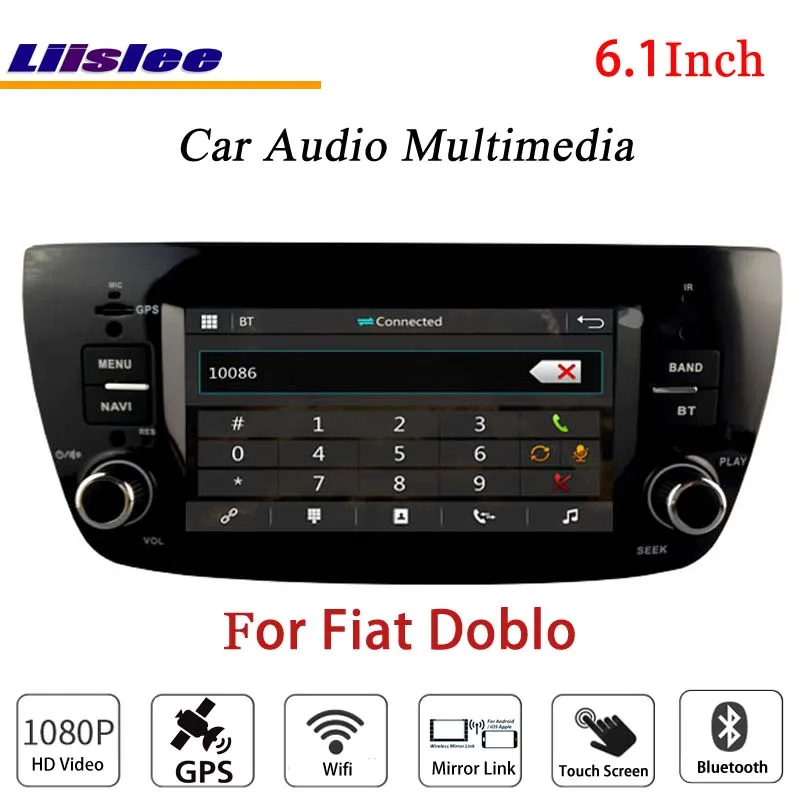 Clearance Liislee For Fiat Doblo 2016 Stereo Radio Audio CD DVD Player Bluetooth GPS MAP NAV Navigation 1080P System Original NAVI Design 3