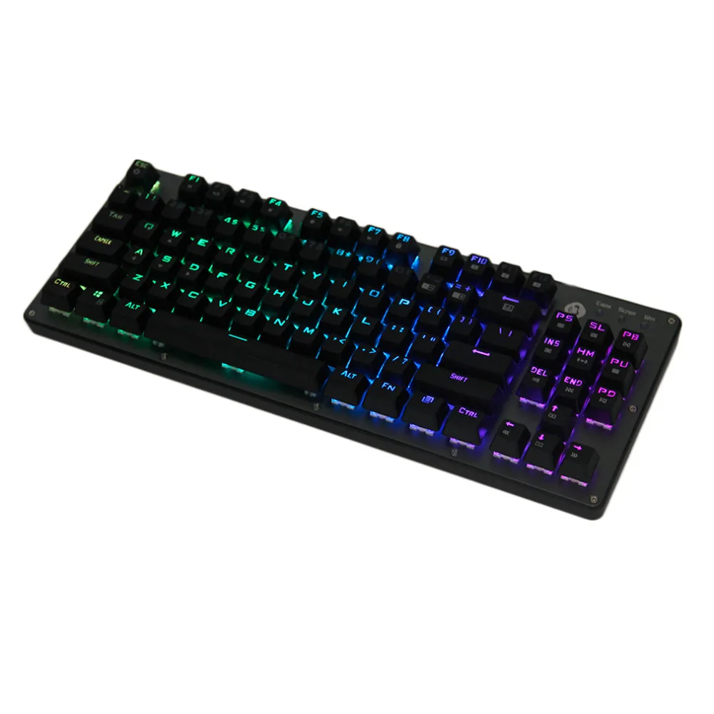 

K005-87RGB Home Office Professional Full Keyboard With Music Light Effect RGB 87 Keys Mechanical Wired Keyboard