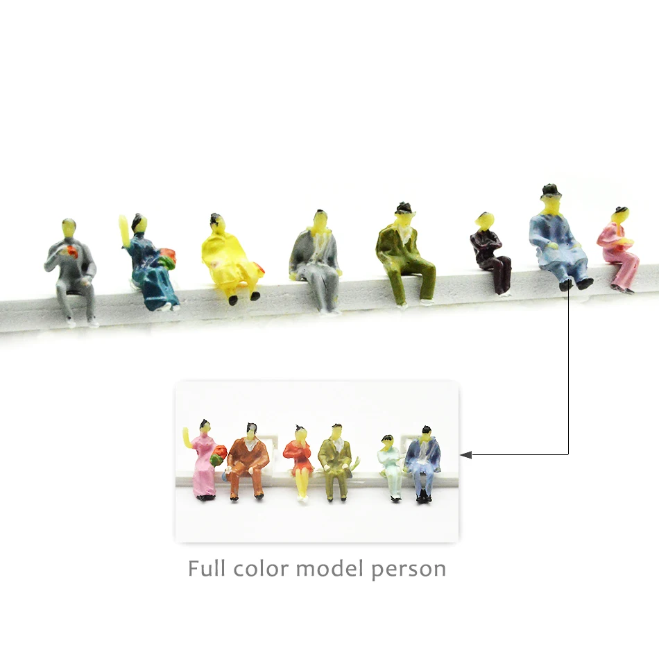 

HO scale 1/87 architectural model making painted color figures passegers for train layout railway