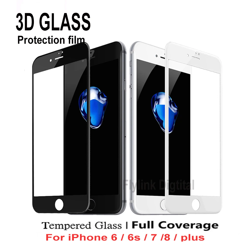 9H 3D изогнутый край полная Защита экрана для iPhone 6 S 7 закаленное стекло на iPhone 6 S 8 Plus защитная пленка стекло|Защитные стёкла и плёнки| | АлиЭкспресс