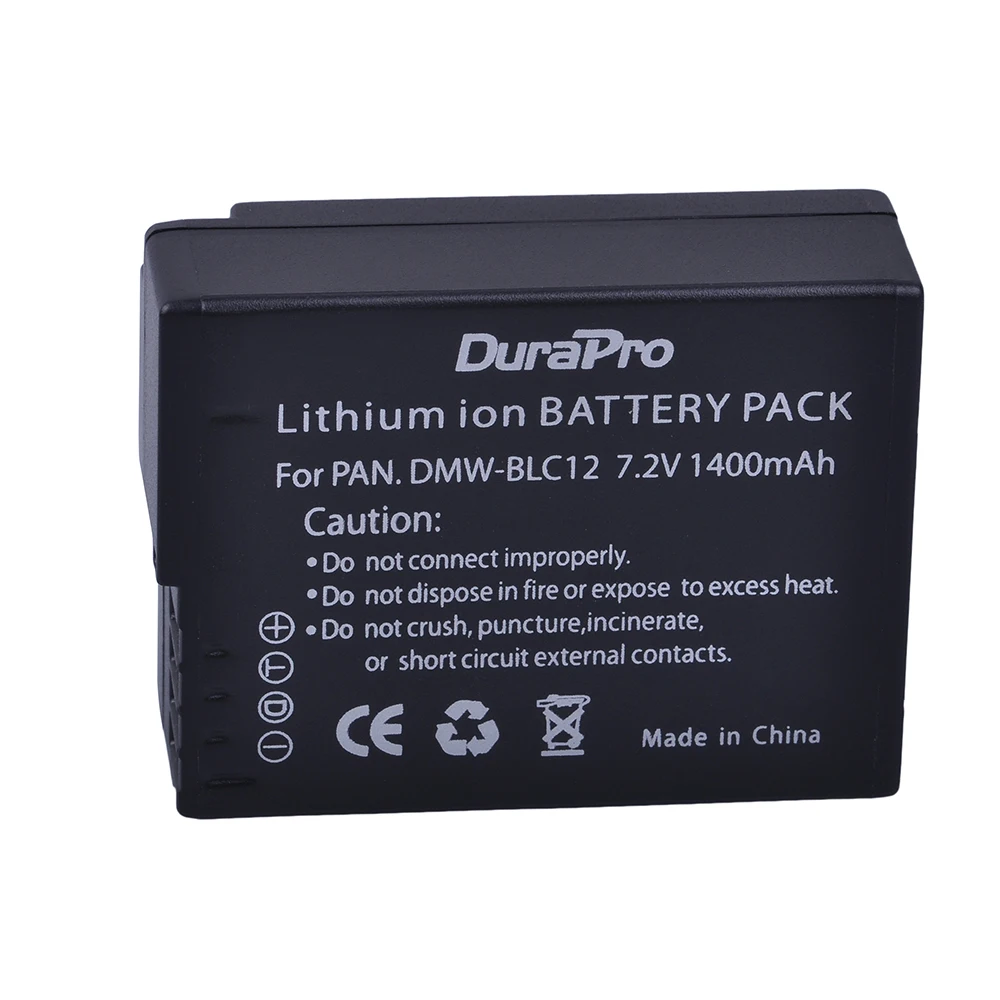 Аккумулятор DuraPro для Panasonic DMC GH2 G5 G6 FZ1000 FZ200 1400 мА · ч BLC12E BLC12 BP DC12 DC12U с аккумулятором