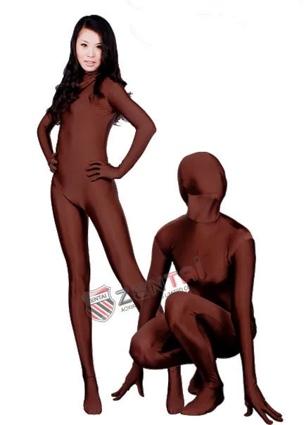 Кофе Цвет лайкра спандекс все включено Zentai костюм боди Любой Размер acept