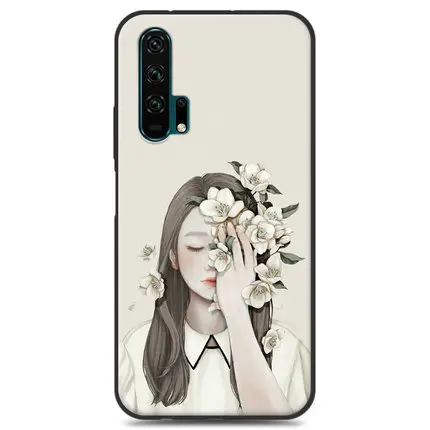 Чехол-бампер для huawei Honor 20 Pro, чехол YAL-AL00 девочки, цветок, мягкий силиконовый чехол из ТПУ для телефона huawei Honor 20Pro, задний чехол s - Цвет: A3