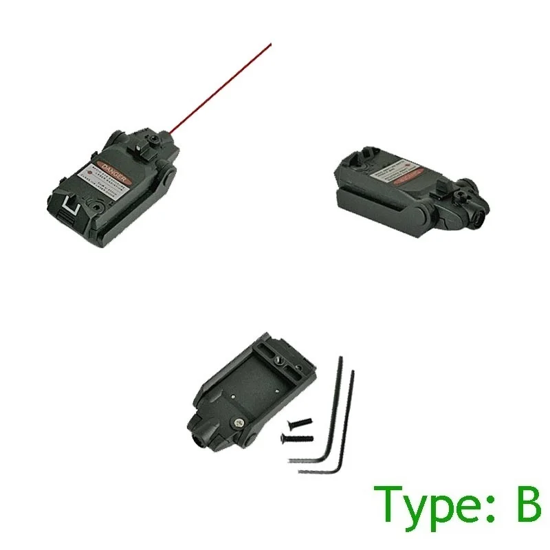 Тактический красный лазерный прицел компактный пистолет ручной пистолет для Glock 17 18C 22 34 серии Высокое/низкое крепление VI04006 - Цвет: Type B