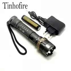 Tinhofire Регулируемый атаковать светодиодный фонарик 2000lm CREE T6 светодиодный фонарик Регулируемый фокус Увеличить флэш свет лампы + Батарея +