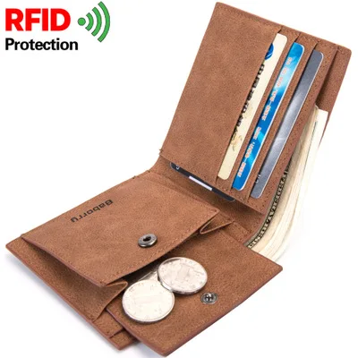 2019 الأزياء Rfid الرجال محافظ رجل محفظة مع عملة حقيبة سستة صغيرة مصغرة محفظة المحافظ جديد تصميم الدولار محفظة ضئيلة المال حقيبة