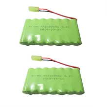 2 unids 8.4 V batería 2400 mAh ni-mh batería 8.4 V pilas recargables NiMH 8.4 V AA tamaño ni MH para RC coche juguete herramientas modelo