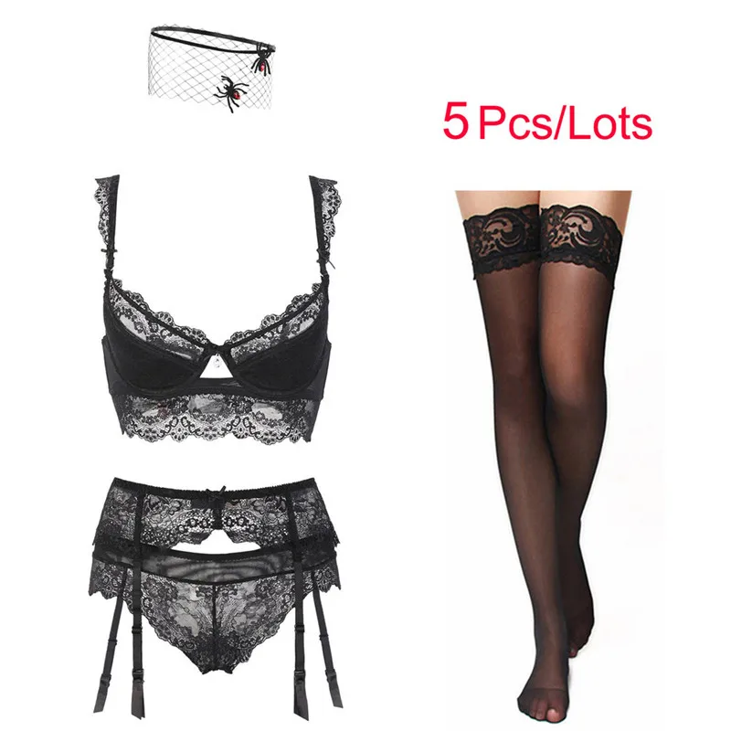 Комплект женского кружевного нижнего белья 5 шт./лот|bra set|set brabras bra sets |