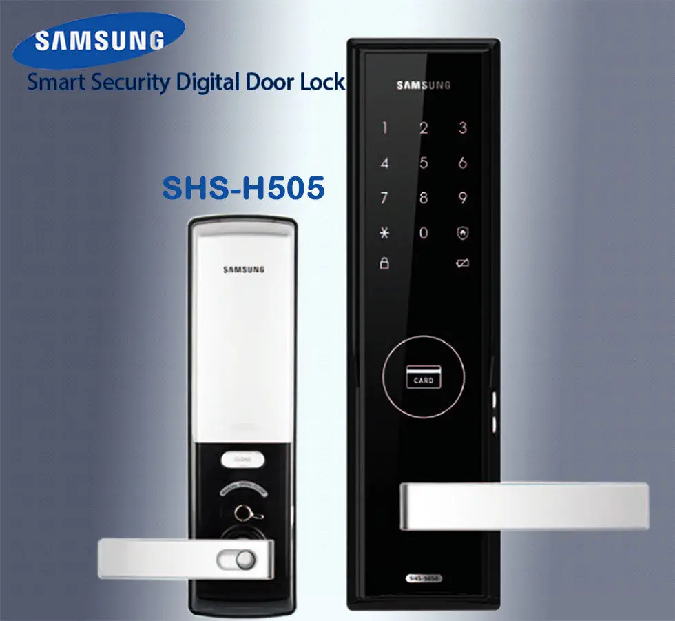 Цифровой Дверной Замок SAMSUNG SHS-H505-US/английская версия большой врезной(Пароль+ ключ+ карта