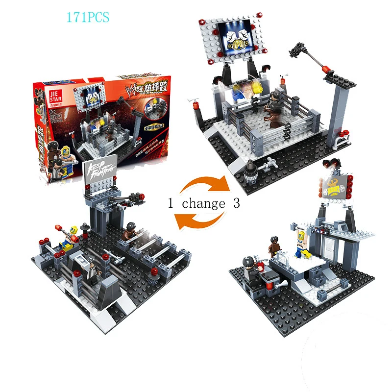 

2 Kinds 1 Change 3 Boxing Ring Wrestling Table War Model Building Blocks Kit Compatible Legoings Brick For Kid Holiday Gift