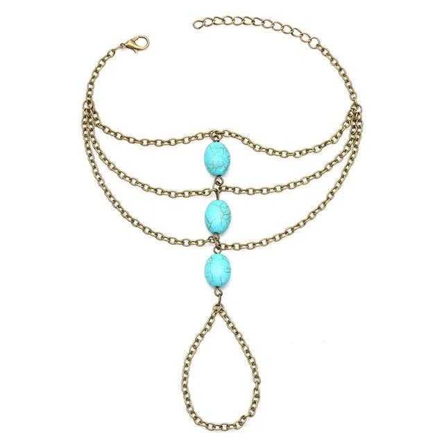 Bracelet De Cheville Turquoise