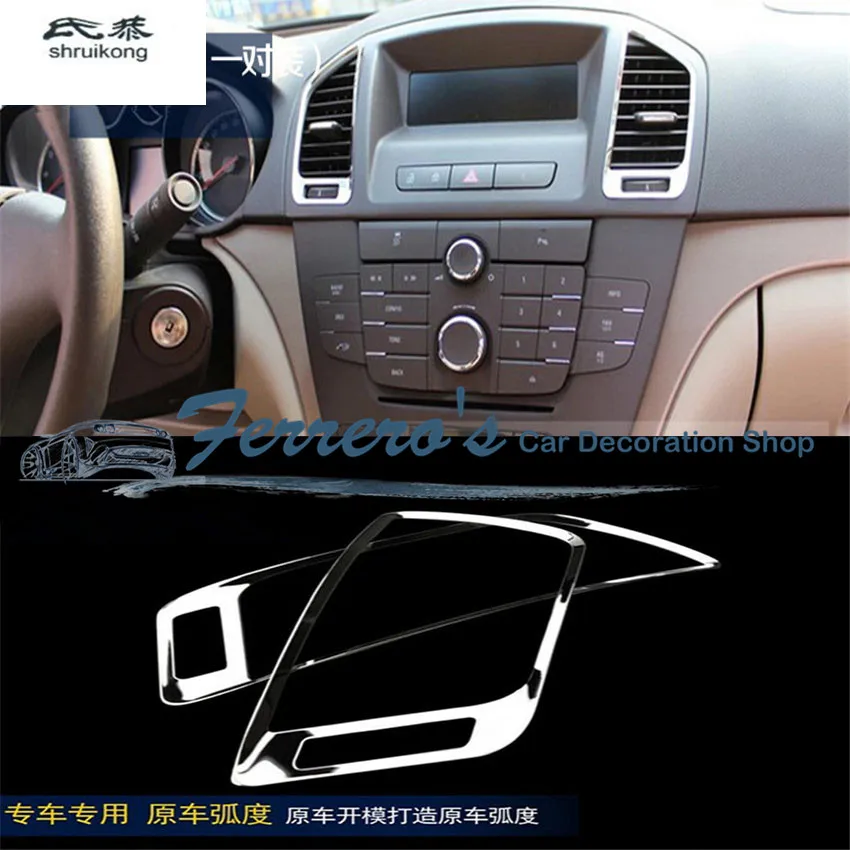 

2pcs/Lot Car Stickers Central Control Air Conditioning Outlet Decoration Cover for 2009-2013 OPEL Insignia / for Buick Regal