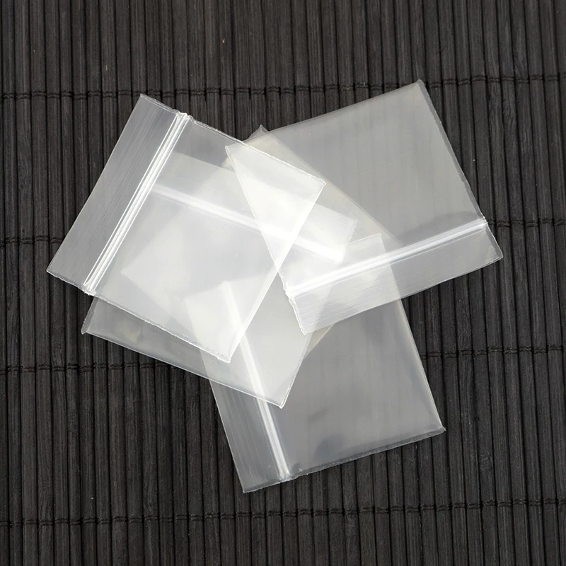 Plastic Packaging Bags Wholesale 100pcs 3x3CM White Clear Zip Lock PE