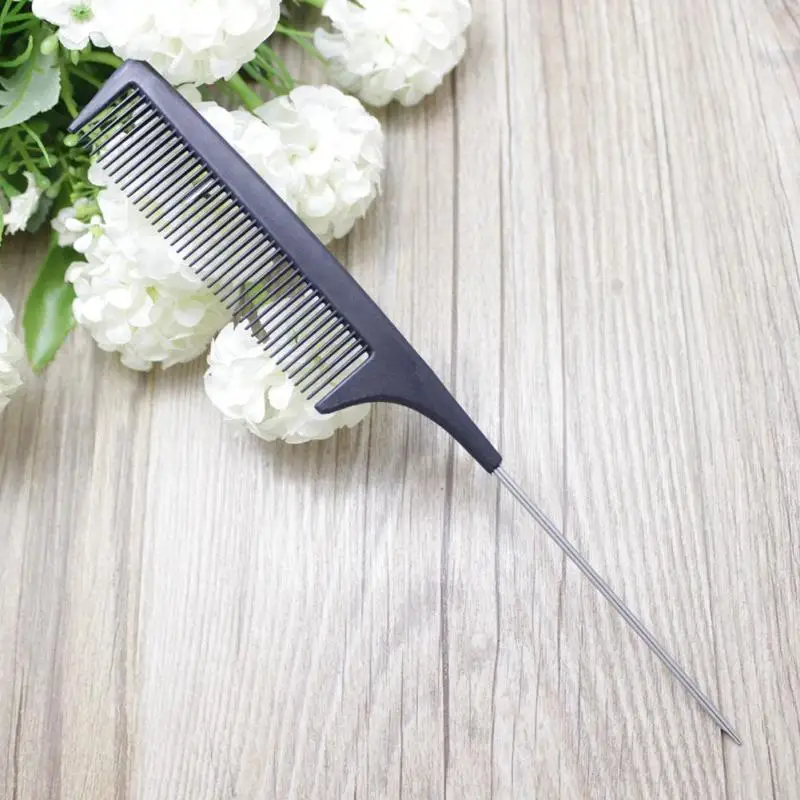 

1PC Pointed Hairbrush Carbon Combs Hairdressing Silicon Carbon Anti Static Beauty Profesional Barber Combs Styling Tools L3