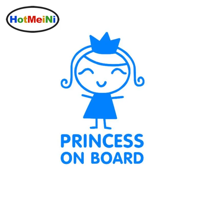 

HotMeiNi Car Styling PRINCESS ON BOARD Vinyl Decal Baby Gril Car Sticker Black/Sliver 8CM*12.5CM