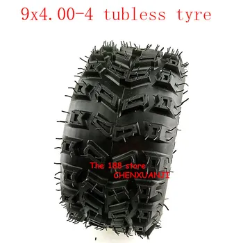 

9X4.00-4 tubeless 9X4.00-4 TubeType Tire wheel for Turf Rider Tread Tubeless Lawnmower Golf Go Cart ATV Pocket Bike Go Kart
