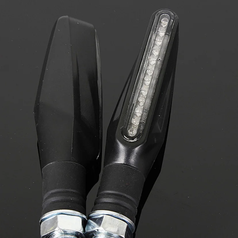 

1 Pair Fashional Motorcycle Led Turn Signal Light 12 LED Flasher Light Universal Flexible Winker for all 12V Bikes Modify part