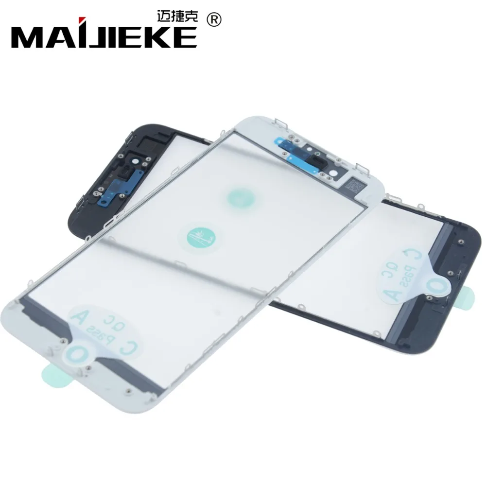 

MAIJIEKE Top AAA+ Cold Press 3 in 1 Front Outer Glass Lens With Frame&OCA for iphone 8 7 6s plus 6 5 5s 5c Glass Refurbish Parts
