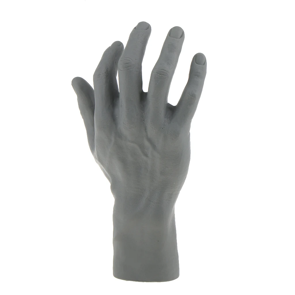 High Simulation Male Mannequin Right Hand For Jewelry Bracelet Watch Glove Ring Display Magnet can be equipped on the bottom