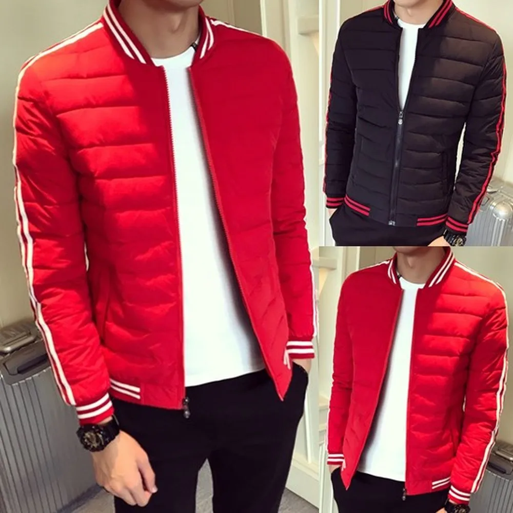 

ZOGAA Brand 2019 Autumn Men's Fashion Jackets Solid Windbreaker Men Cotton Stylish Casual Striped Parkas Jacket Men Clothes