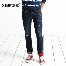 SIMWOOD 2016 neue herbst winter jeans männer länge denim hosen mode kausalen hosen loch hip hop SJ6048