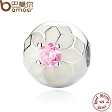 BAMOER Auténtica Plata de Ley 925 BLOOMING DAHLIA CLIP Mujer Joyas Pulsera DIY Accesorios Encantos Aptos BME PAS293