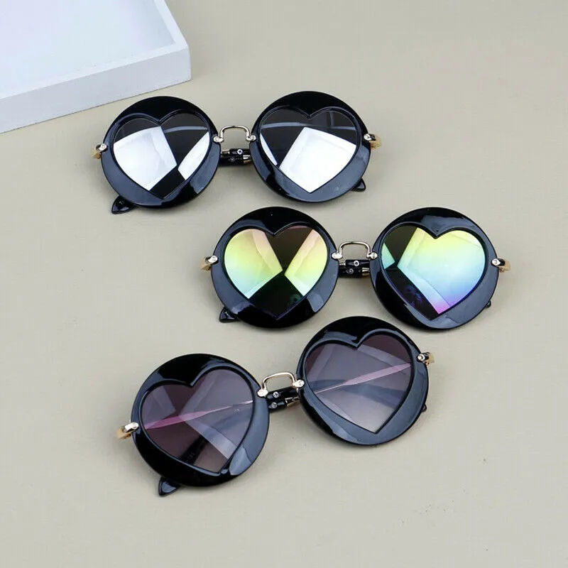 Kids Candy Colors Boys Girls Children Retro Anti-UV400 Round Sunglasses Frame Toys Kids Classic Vintage Holiday Beach Accessory