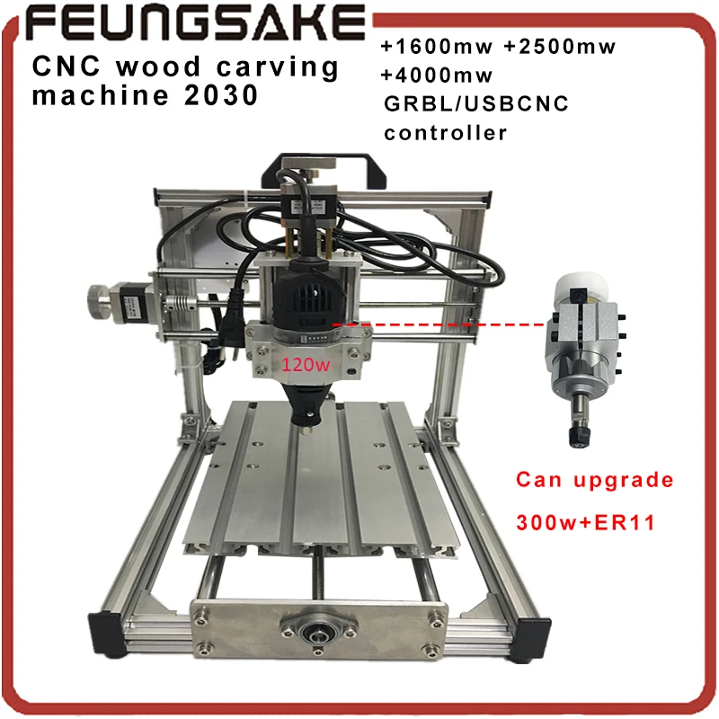 2030 ЧПУ древесины маршрутизатор Вт 300 Вт/120 Вт шпинделя с лазерной работы GRBL USBCNC контроллер ЧПУ гравировальный станок pcb фрезерный станок
