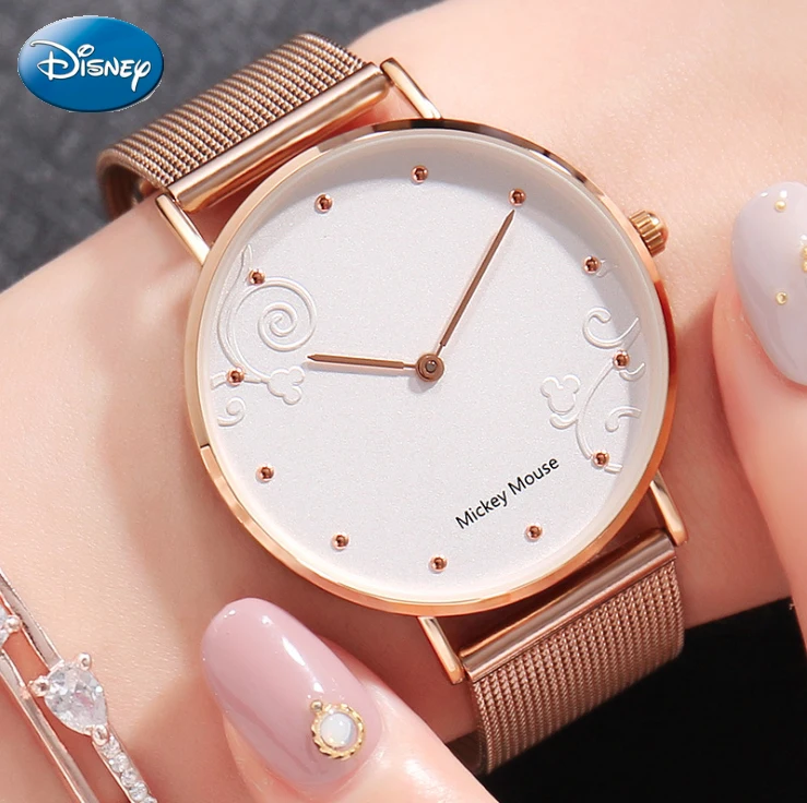 

Disney Women Watches Silver Geneva Watch Women Rose Gold Luxury Bracelet Ladies Watch Fashion Relogio Feminino Montre Femme
