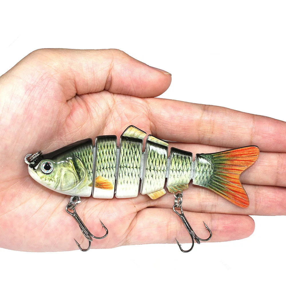 10 cm 20g señuelo de pesca con 2 gancho cebos de pesca 3D ojos 6-segmento realista de pesca señuelo duro crankbait Pesca Cebo 10 cm 20g señuelo de pesca con 2 gancho cebos de pesca 3D ojos 6-segmento realista de pesca señuelo duro crankbait Pesca Cebo