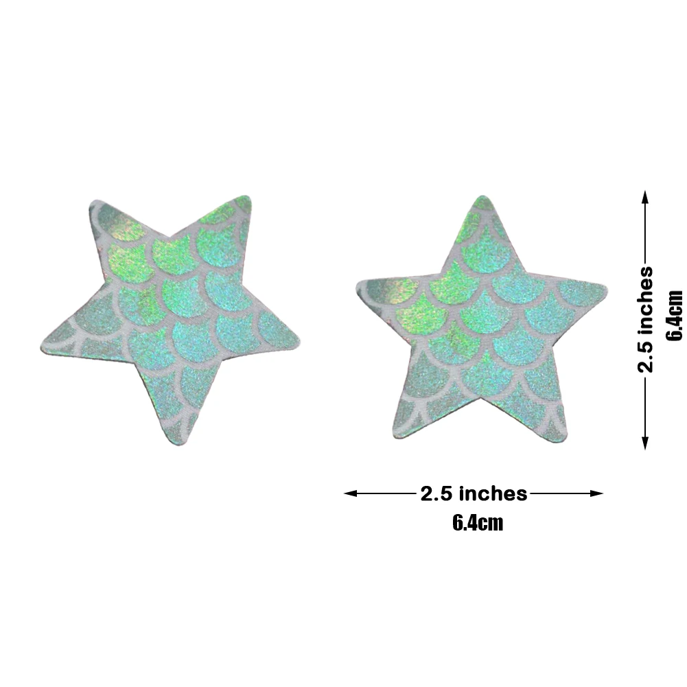 Ypser наклейки на соски, отделяющие грудь пасти, крышка для сосков, 10 пар - Color: Shiny Star1