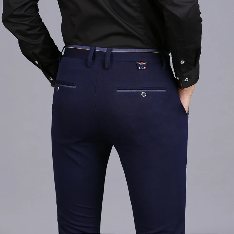 Men Social Pants Business Skinny Pants Men Slim Fit Trousers pantalon homme Leisure Casua Plus Size 28-40 Trousers Men Pants