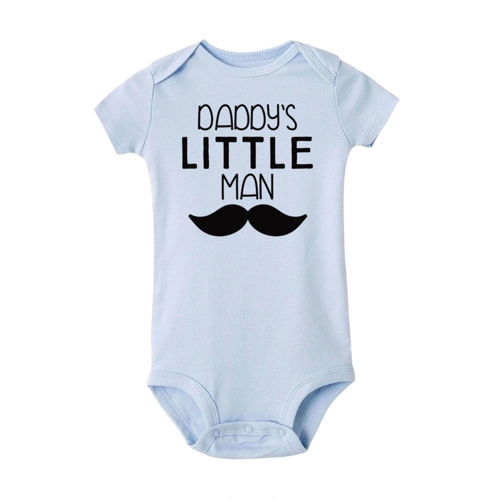 

Daddy's little man letter print Baby Bodysuit Infant Jumpsuits Overalls Cotton Baby Boy Girls Clothing Outerwear Bodysuits