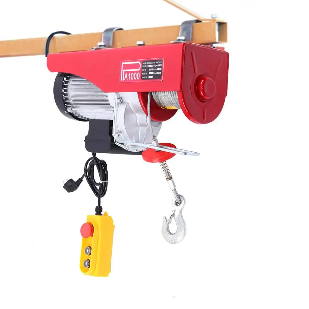  500/1000kg Electric Winch strong quality handhold portable winch Workshop Garage Gantry Hoist Lifti
