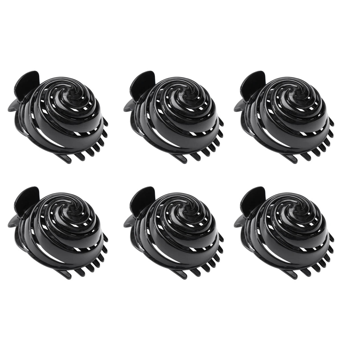 

12pcs Snail-Like Hair Clips Horizontal Hair Claw Pins Paw Hairpins Jaw Clips