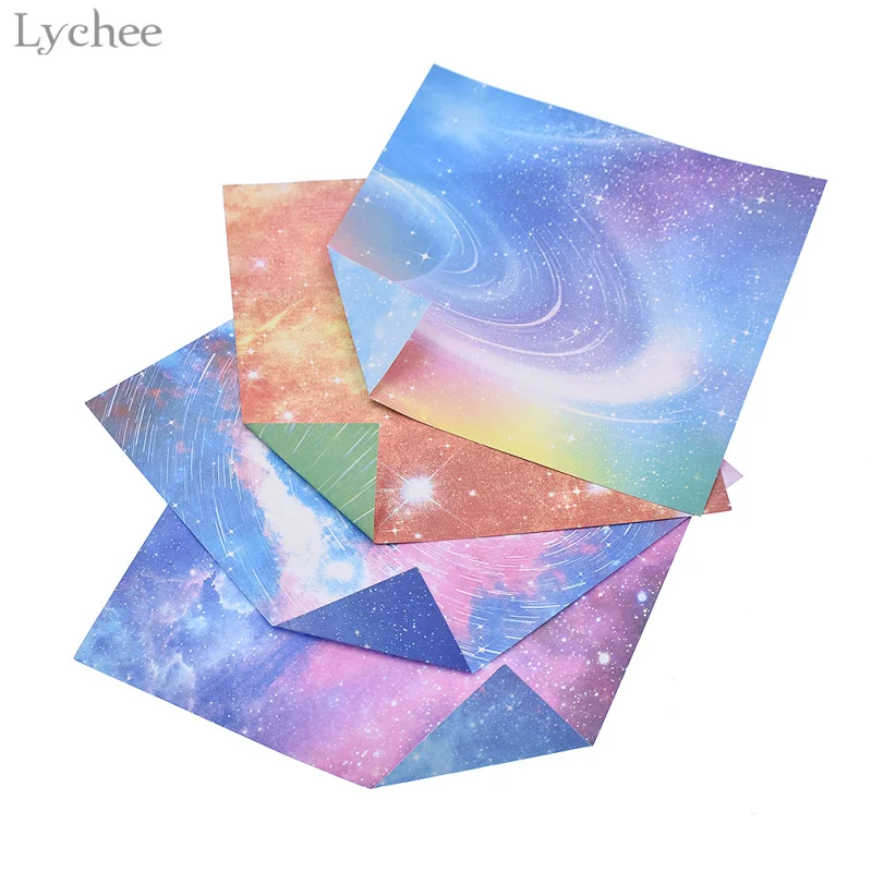 Lychee Вселенная Звездная двухсторонняя бумага для оригами Сделай Сам детская сложенная крафт-бумага ручной работы Складная бумага для скрапбукинга ремесло