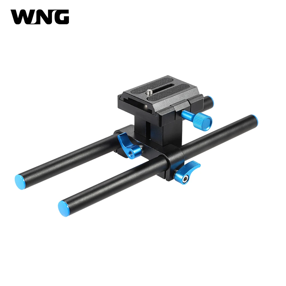 

Aluminum Alloy DSLR Camera Baseplate 15mm Rail Rod Support System 25cm in Length with 1/4" Screw Quick Release Plate