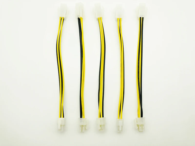 5 шт. 20 см 4 Pin Power ATX Male to Female PC источник питания ЦП удлинитель 4pin коннектор адаптер