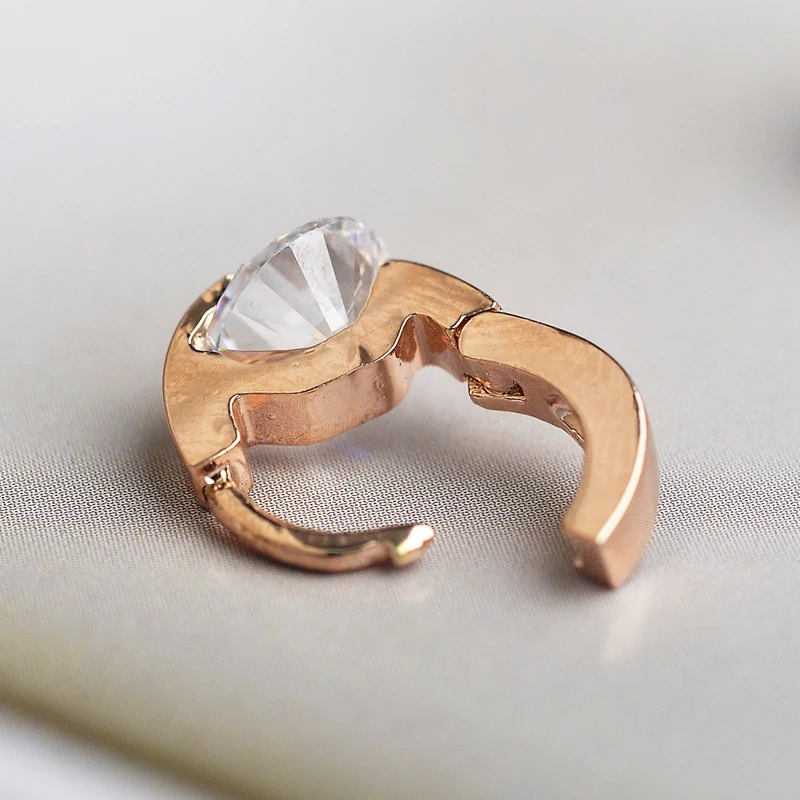 Новые серьги кольца с цирконом USTAR 1 карат для женщин модные ювелирные изделия