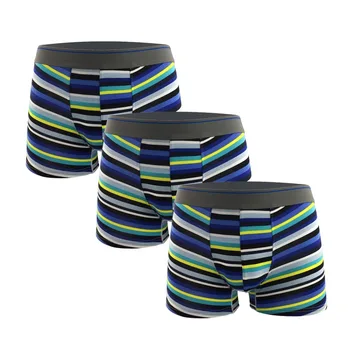 

Brilliant Colorful Striped Boxershort Sexy Striped Underpant Men Underwear Breathable homme cuecas masculina boxers calzoncillos