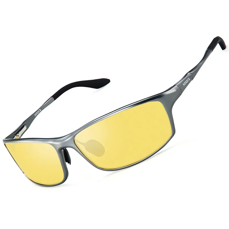 Бренд SOXICK, очки ночного видения, солнцезащитные очки для мужчин и женщин, желтые линзы, классические Антибликовые Защитные очки для вождения, солнцезащитные очки с коробкой