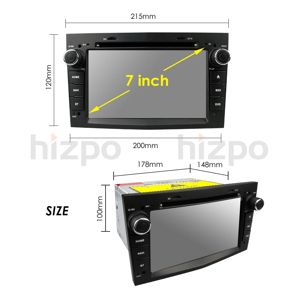 2DIN DVD GPS para Opel Astra H G J Vectra Antara Zafira Corsa Multimedia radio del coche de la pantalla de audio estéreo DAB + SWC FM/AM RDS