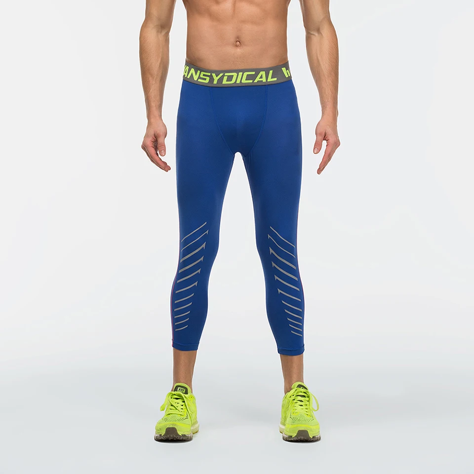 Clearance Men's Compression Capri Leggings 3/4 Training pants Cool Three-quarter Joggers Running Workout Gym Tights Sportswear