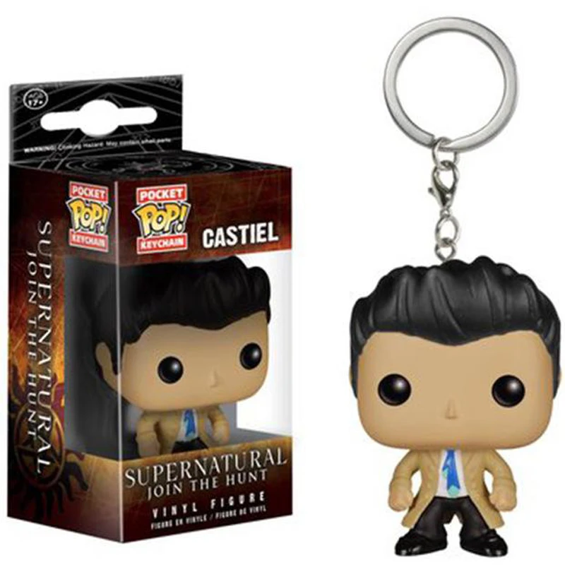 

Funko Pop Pocket Supernatural Keychain Castiel Action Figure Toys